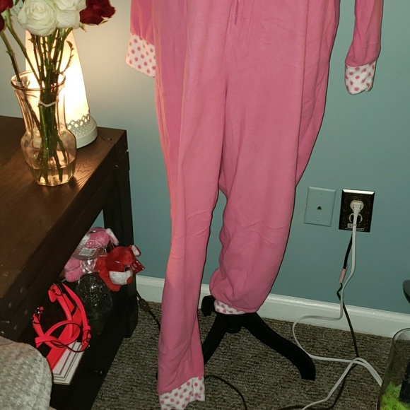 New Hello Kitty Footless Hooded Fleece Jumpsuit - Picture 4 of 8